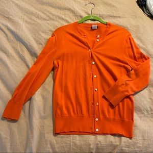 Sale - Orange J Crew cardigan pearl buttons